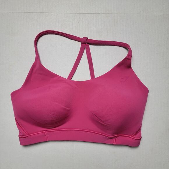 Gymshark Pink Sports Bra SZ Medium - Picture 1 of 3
